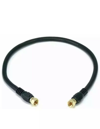 Lot 56-Monoprice 1.5ft RG6 (18AWG) 75Ohm, Quad Shield, CL2 Coaxial Cable - Black - Fresh Stock Dated October 2025