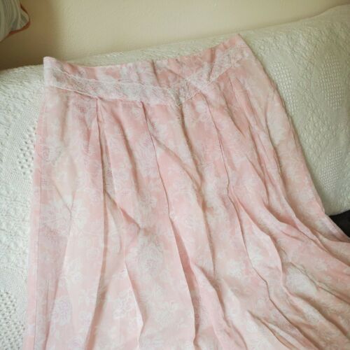 Vintage 70s Gunne Sax Gunnies Pink Prairie Skirt Size 13 / Modern Size 6 - Fresh Stock Dated October 2025