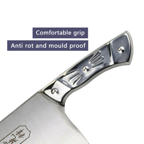 Kitchen 7'' Cleaver Knife Chopper Butcher Stainless Steel for Home Restaurant US - Fresh Stock Dated October 2025
