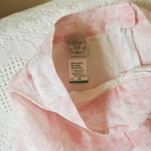Vintage 70s Gunne Sax Gunnies Pink Prairie Skirt Size 13 / Modern Size 6 - Fresh Stock Dated October 2025