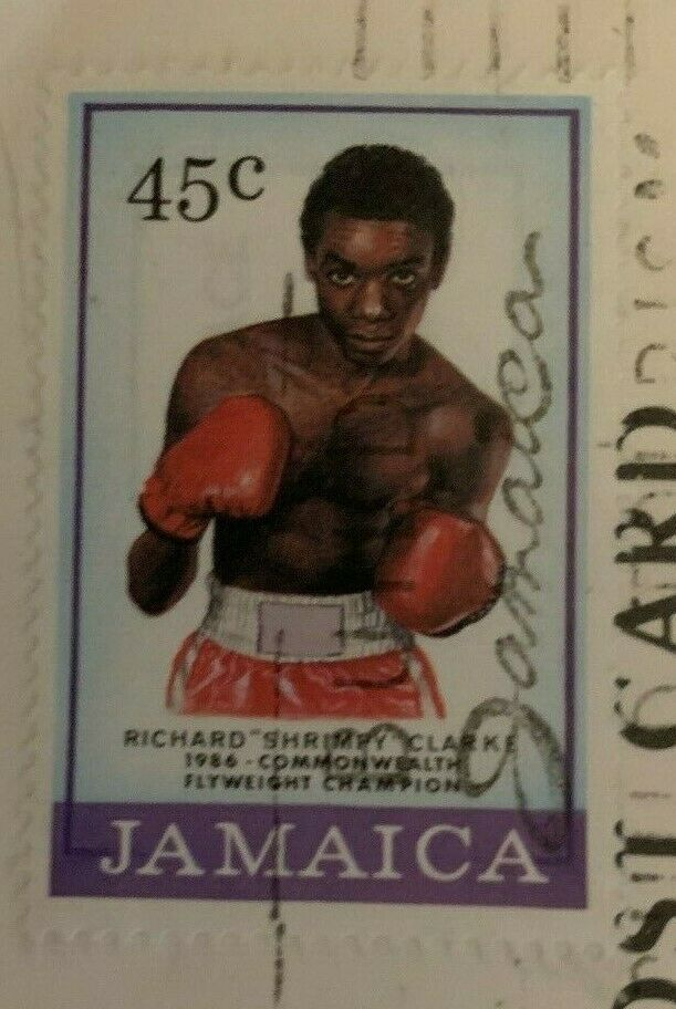 CARIBBEAN POSTCARD Postage 1987 Boxing SPORTS Stamp 45 Jamaica MONTEGO BAY CHAMP - Fresh Stock Dated October 2025