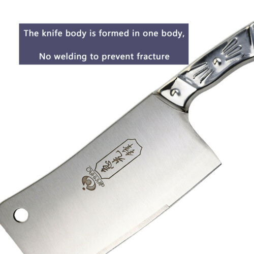 Kitchen 7'' Cleaver Knife Chopper Butcher Stainless Steel for Home Restaurant US - Fresh Stock Dated October 2025