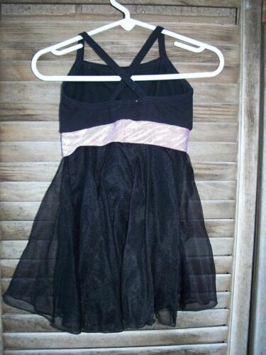 BUTTERFLY black skirted leotard~size XS~ballet~dance~pink bow~ - Fresh Stock Dated October 2025