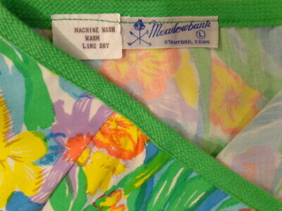 VINTAGE 70's MEADOWBANK Colorful Floral Wrap Maxi Skirt - Fits Modern Size Small - Fresh Stock Dated October 2025