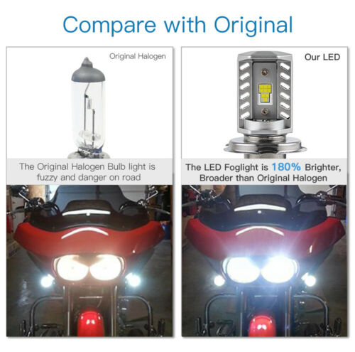 9003 H4 LED Headlight Kit Bulb For Yamaha XVS1100 V Star 1100 Custom 1999-2009 - Fresh Stock Dated October 2025