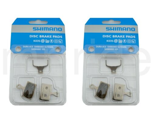 2Pair Shimano Bike Disc Brake Resin Pad K03S BR-R9170,BR-R8070,BR-RS805,BR-RS505 - Fresh Stock Dated October 2025