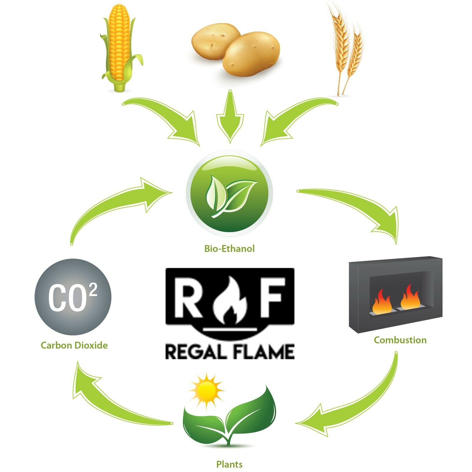 Regal Flame Premium Ventless Bio Ethanol Fireplace Fuel - 3 Quarts - Fresh Stock Dated October 2025