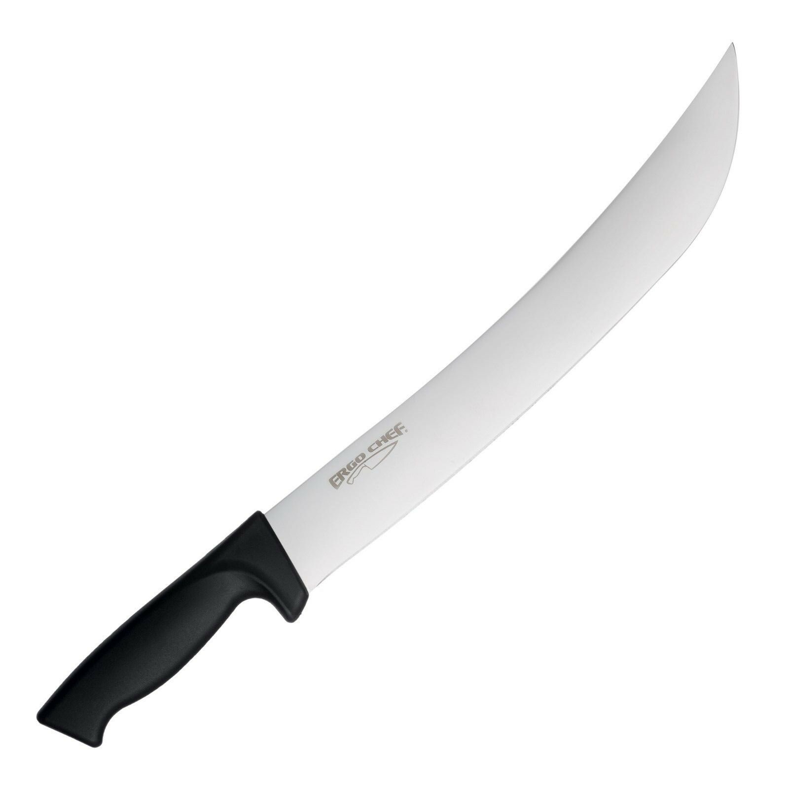 Ergo Chef 12-Inch Curved Cimeter Knife Non-slip handle Black PRODIGY SERIES - Fresh Stock Dated October 2025