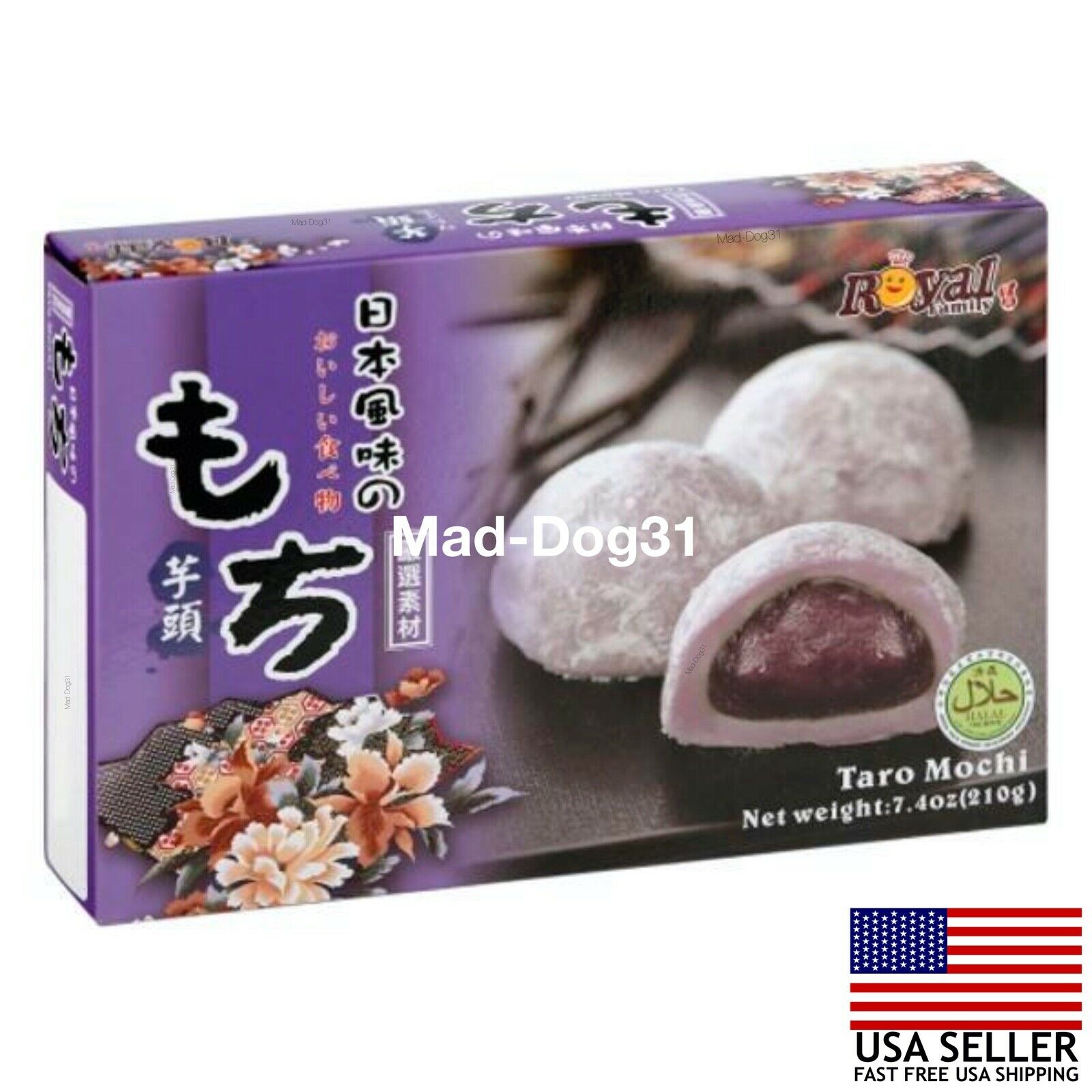 🍡 Mochi Royal Family Daifuk Japanese Dessert Japan Rice USA Red Taro Sesame Tea - Fresh Stock Dated October 2025