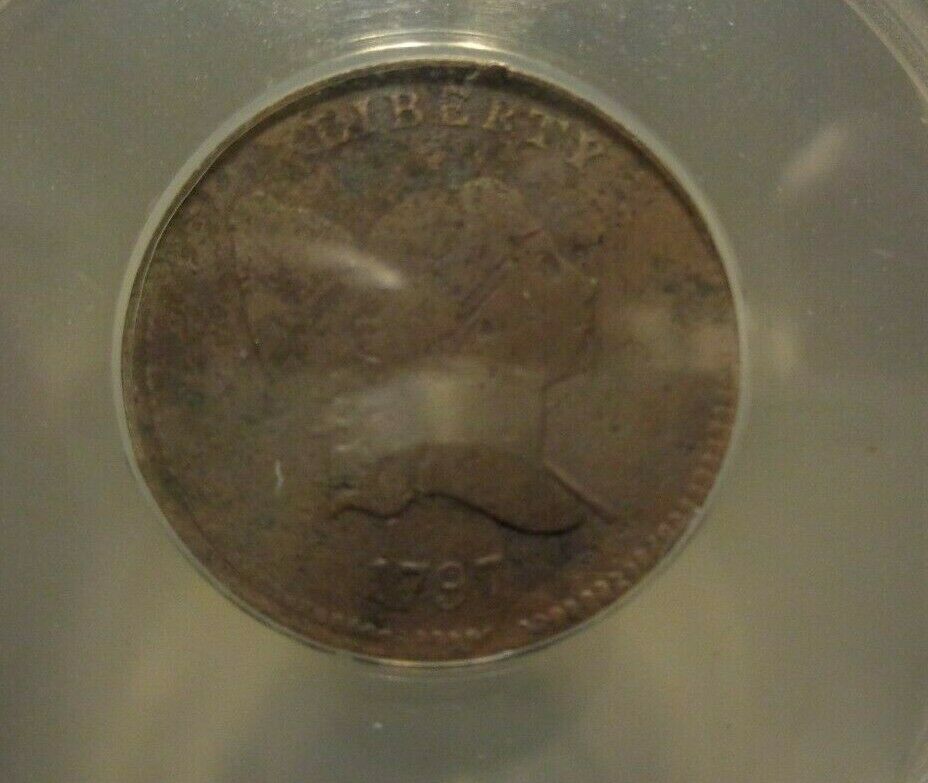 1797  ANACS VG 8 Details Liberty Cap Half Cent Coin 1/2c Plain Edge - Fresh Stock Dated October 2025