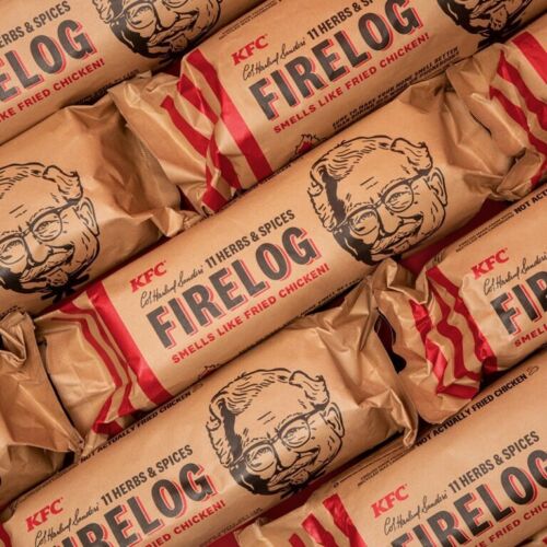 Lot Of 2 Enviro Log KFC Fried Chicken Scented 11 Herbs & Spices Firelog - Fresh Stock Dated October 2025