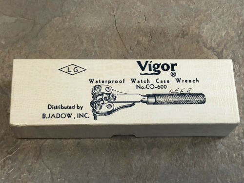 Vintage Vigor Waterproof Watch Case Wrench Watchmakers Tool No. CO-600 With Box - Fresh Stock Dated October 2025