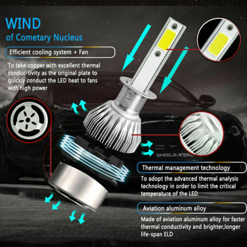Ice Blue H1 LED Headlight Bulb High/Low Beam 110W C6 For YAMAHA YZF-R1 2004-2005 - Fresh Stock Dated October 2025