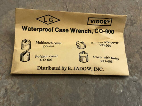 Vintage Vigor Waterproof Watch Case Wrench Watchmakers Tool No. CO-600 With Box - Fresh Stock Dated October 2025