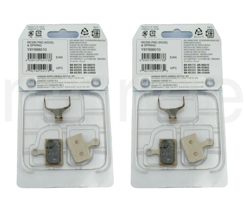 2Pair Shimano Bike Disc Brake Resin Pad K03S BR-R9170,BR-R8070,BR-RS805,BR-RS505 - Fresh Stock Dated October 2025