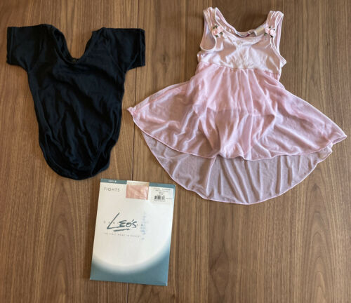 Toddler girl 1t 2t 3t dance 3pc Lot leotard dress NWT tights Leos Capezio Moret - Fresh Stock Dated October 2025