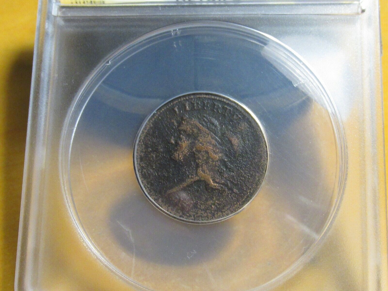 1793 LIBERTY CAP HALF CENT. ANACS FINE 12 DETAILS - HEAVILY CORRODED - CLEANED. - Fresh Stock Dated October 2025