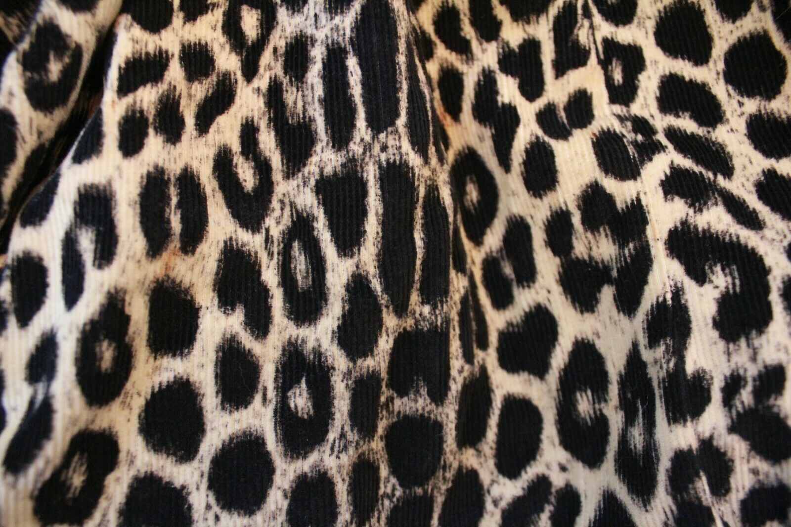 Vintage 50s Rockabilly Handmade Circle Skirt Corduroy Leopard Animal Print - Fresh Stock Dated October 2025