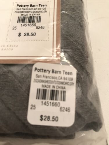 pottery barn teen zig zag sham grey new - Fresh Stock Dated October 2025