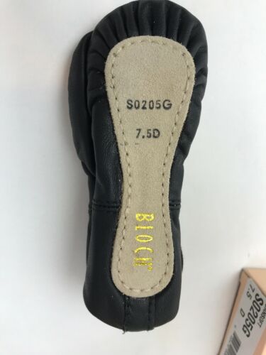 Bloch Dance Toddler 7.5D Dansoft Full Sole Leather Ballet Slipper Shoe Black New - Fresh Stock Dated October 2025
