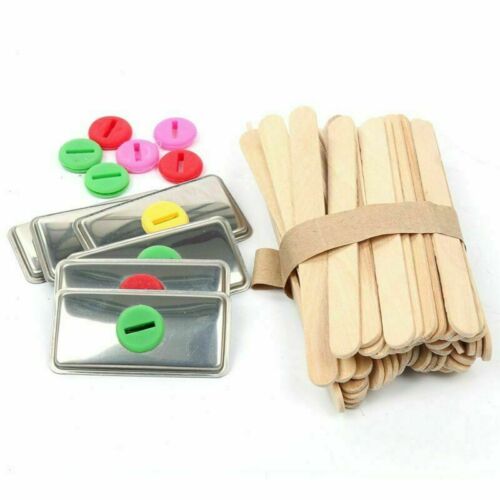 6 Pcs Stainless Steel Popsicle Mold Rack Frozen Treat Maker 50 Wooden Sticks - Fresh Stock Dated October 2025
