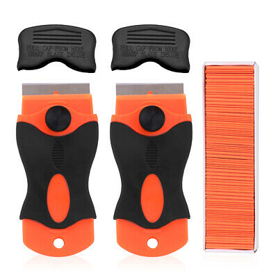 100 pack Plastic Razor Blades Razor Scraper Double Edged Sticker Removal Tool - Fresh Stock Dated October 2025