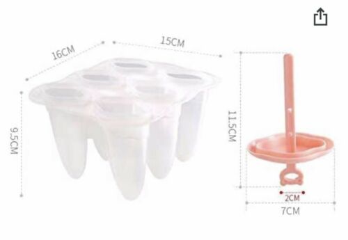 New Set Of 3 Silicone Popsicle Molds With 6 Cavity BPA Free - Fresh Stock Dated October 2025