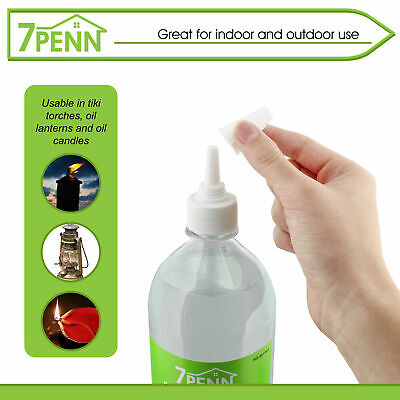 7Penn Odorless Smokeless Lamp Oil Fluid - 32oz Clear Paraffin Oil Lantern Fuel - Fresh Stock Dated October 2025