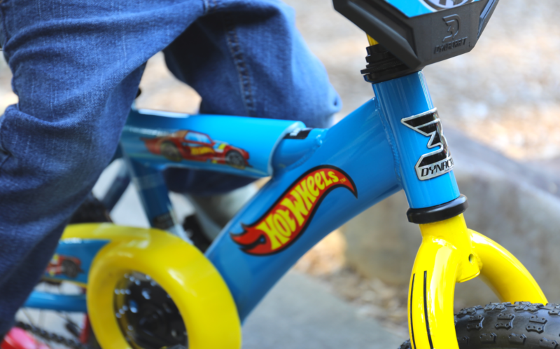 12 Inch Boys Hot Wheels Kids Bike with Rev Grip Blue - Fresh Stock Dated October 2025