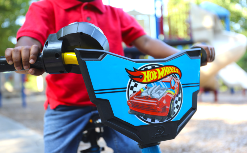 12 Inch Boys Hot Wheels Kids Bike with Rev Grip Blue - Fresh Stock Dated October 2025