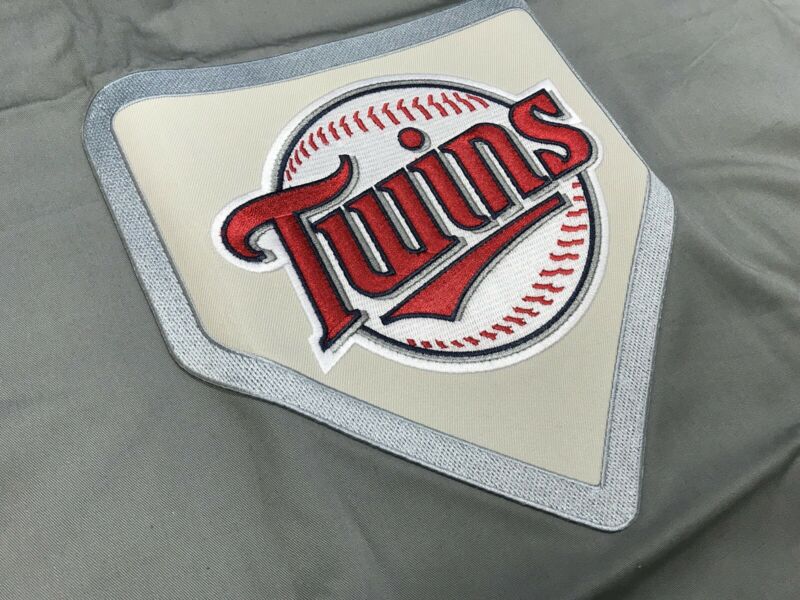 Pottery Barn PB Teen Set/2 Gray Minnesota Twins MLB Patch Standard Shams - Fresh Stock Dated October 2025