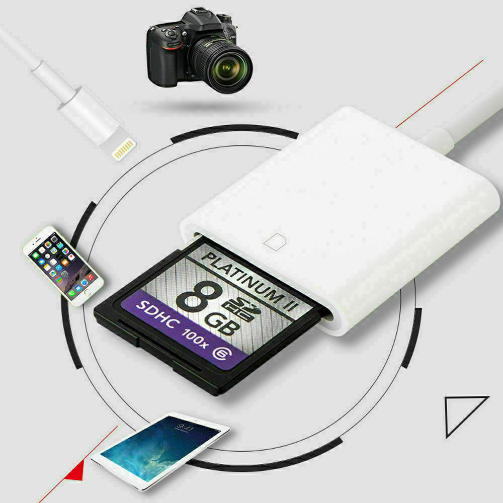 SD Card Adapter Camera Reader for Apple iPhone iPad ipod - Fresh Stock Dated October 2025