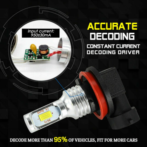 2x H9 LED Headlight Bulb High Beam For Suzuki GSXR600 GSXR750 GSXR1000 06 07-16 - Fresh Stock Dated October 2025
