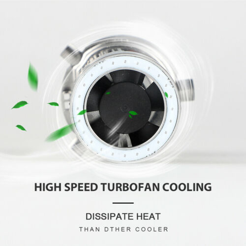 H4 HB2 9003 2600LM Motorcycle LED Headlight Kit Hi/Lo Bulb With Blue Halo Rings - Fresh Stock Dated October 2025