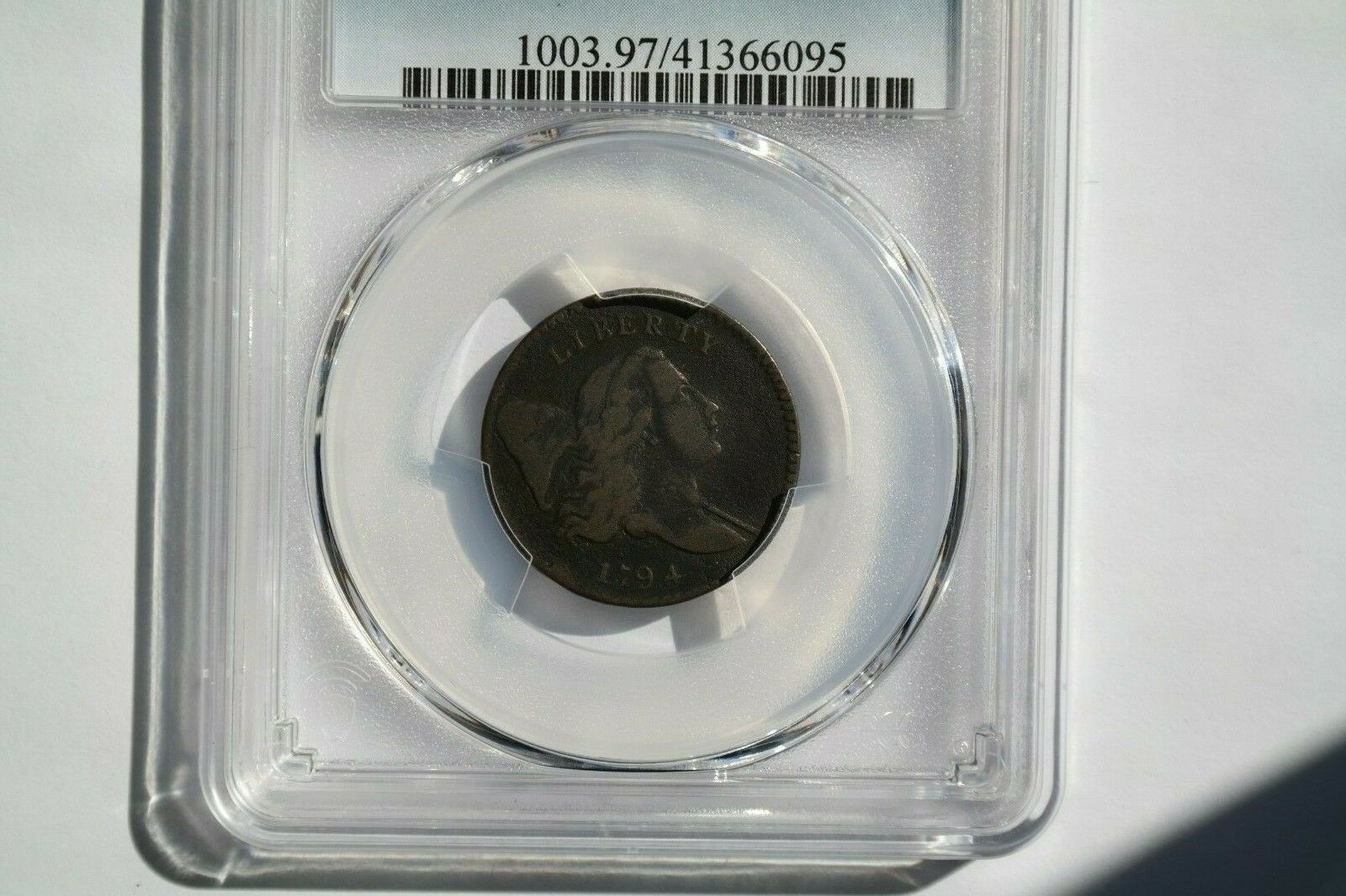 1794 1/2C, Liberty Cap Right, PCGS Graded Genuine Corrosion Removed-VF Details - Fresh Stock Dated October 2025
