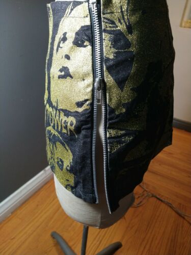 Vintage Glamhead Mini Skirt Iggy Pop Raw Power Vintage 1980s 1990s Punk Rock S - Fresh Stock Dated October 2025