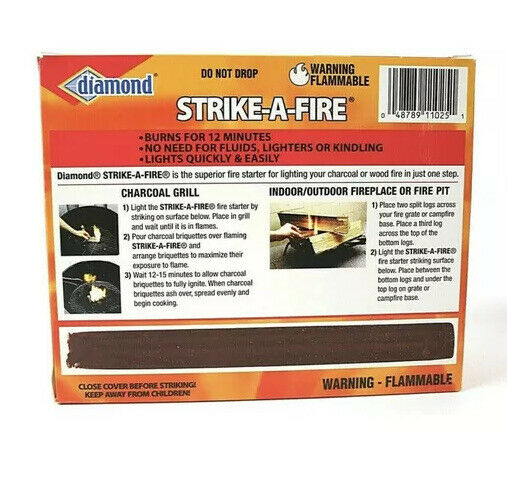 Diamond Strike A Fire Flame Starters Strike on Box Lot of 3 - Fresh Stock Dated October 2025