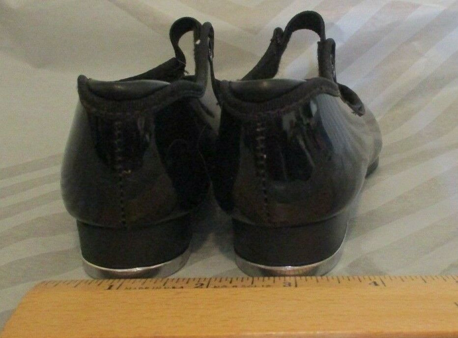 Capezio Black Faux Patent TELE TONE Mary Jane Shoes Girls Size 7.5 M - Fresh Stock Dated October 2025