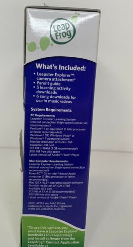 Leap Frog Leapster Explorer Camera and Video Recorder Accessory Part ~ New - Fresh Stock Dated October 2025