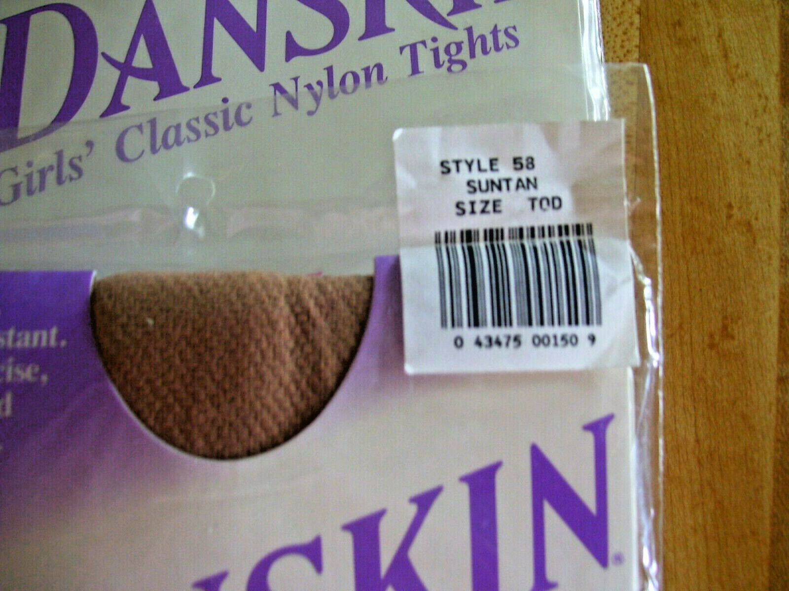 2 Danskin Footed Nylon Tights Toddler 2T-4T Suntan See Description - Fresh Stock Dated October 2025