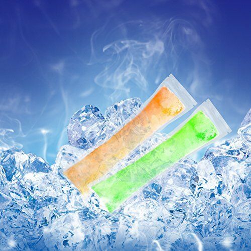 200PCS Ice Popsicle Molds Bags Disposable Candy Tube Zip-Lock Pouch Freeze Pops - Fresh Stock Dated October 2025