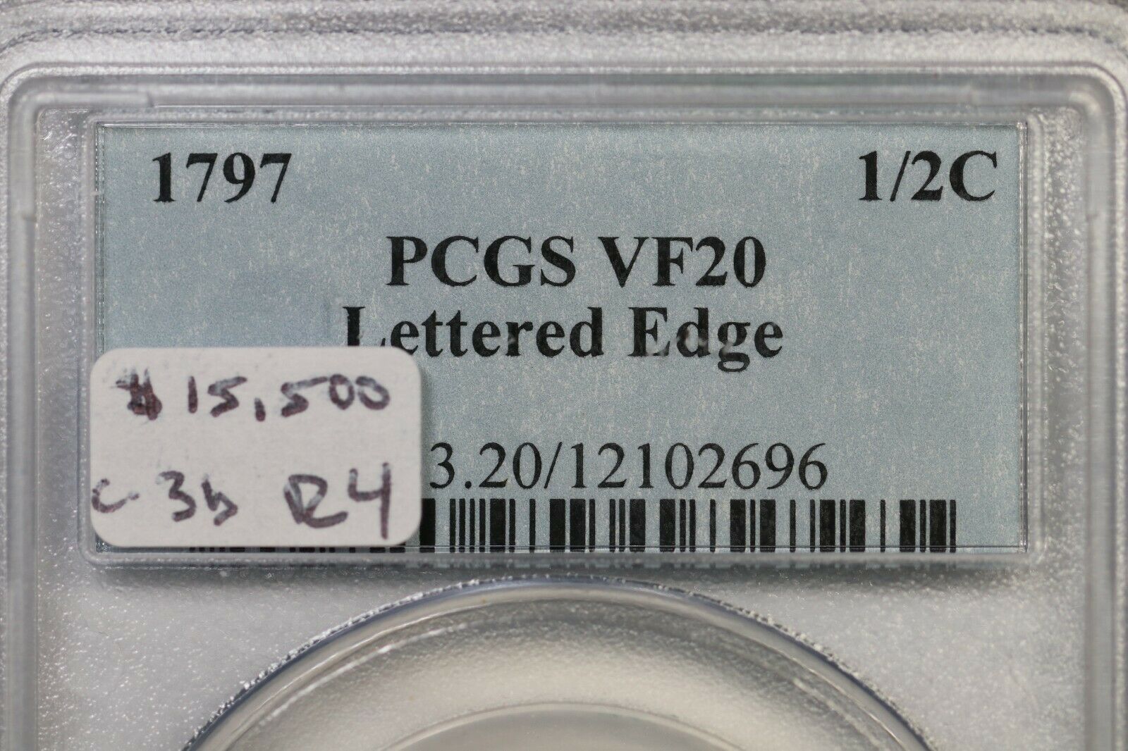 1797 C-3b R-4 PCGS VF 20 Lettered Edge Liberty Cap Half Cent Coin 1/2c - Fresh Stock Dated October 2025