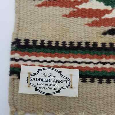 El Paso Acrylic Saddle Blanket Native  Aztec Style Equestrian Horse Mexican - Fresh Stock Dated October 2025