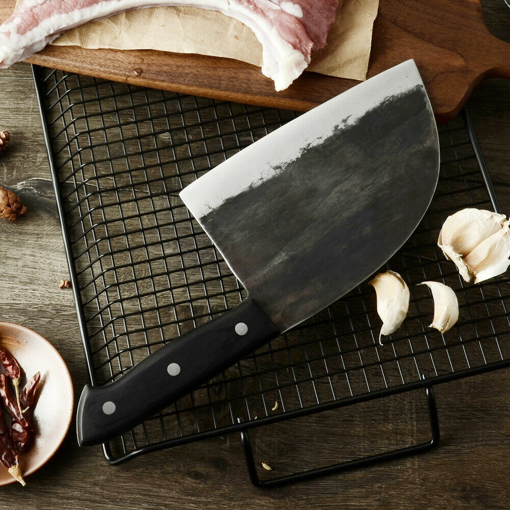 Kitchen Chef Knife Hunters Serbian Steel Knives Cleaver Forged High-Carbon Clad - Fresh Stock Dated October 2025