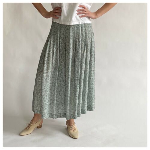 Vintage Perry Ellis Portfolio Silk/Rayon Drop Pleat Skirt Made in Italy NOS - Fresh Stock Dated October 2025