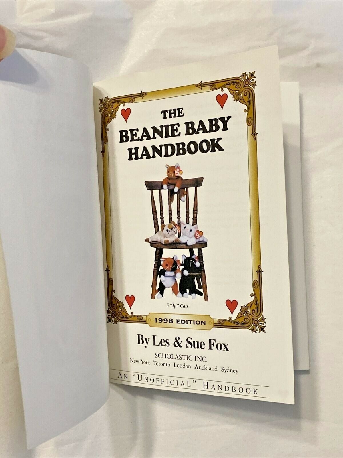 The Beanie Baby Handbook 1998 Scholastic Pocket Edition by Les&Sue Fox 1st Print - Fresh Stock Dated October 2025