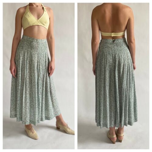 Vintage Perry Ellis Portfolio Silk/Rayon Drop Pleat Skirt Made in Italy NOS - Fresh Stock Dated October 2025