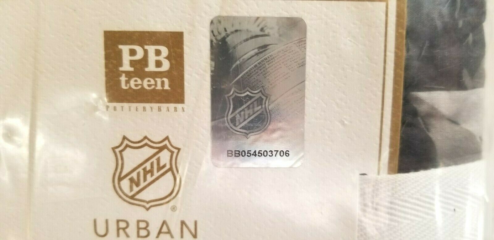 Pottery Barn URBAN SHAM NHL HOCKEY Standard Size Quilted NEW IN PACKAGE #P134 - Fresh Stock Dated October 2025