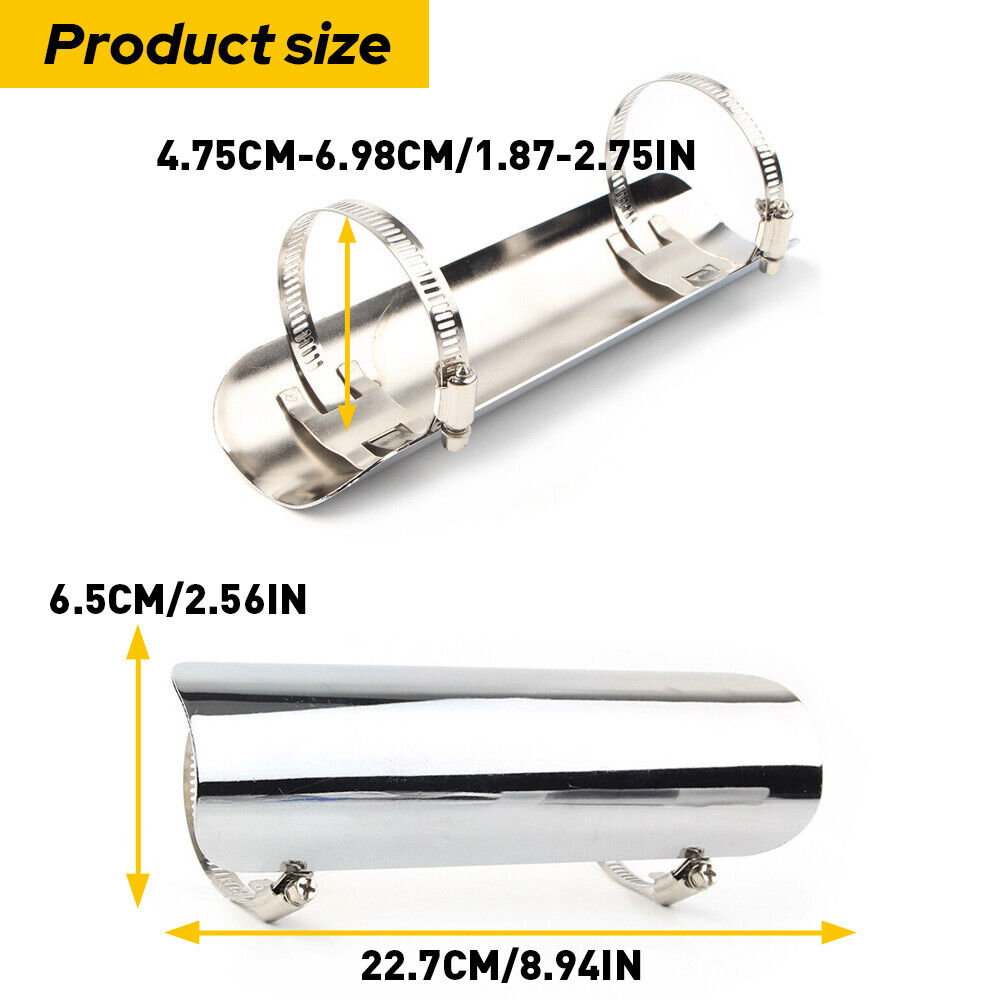 Exhaust Muffler Pipe Heat Shield Cover Protector Chrome for BMW Motorcycle US - Fresh Stock Dated October 2025
