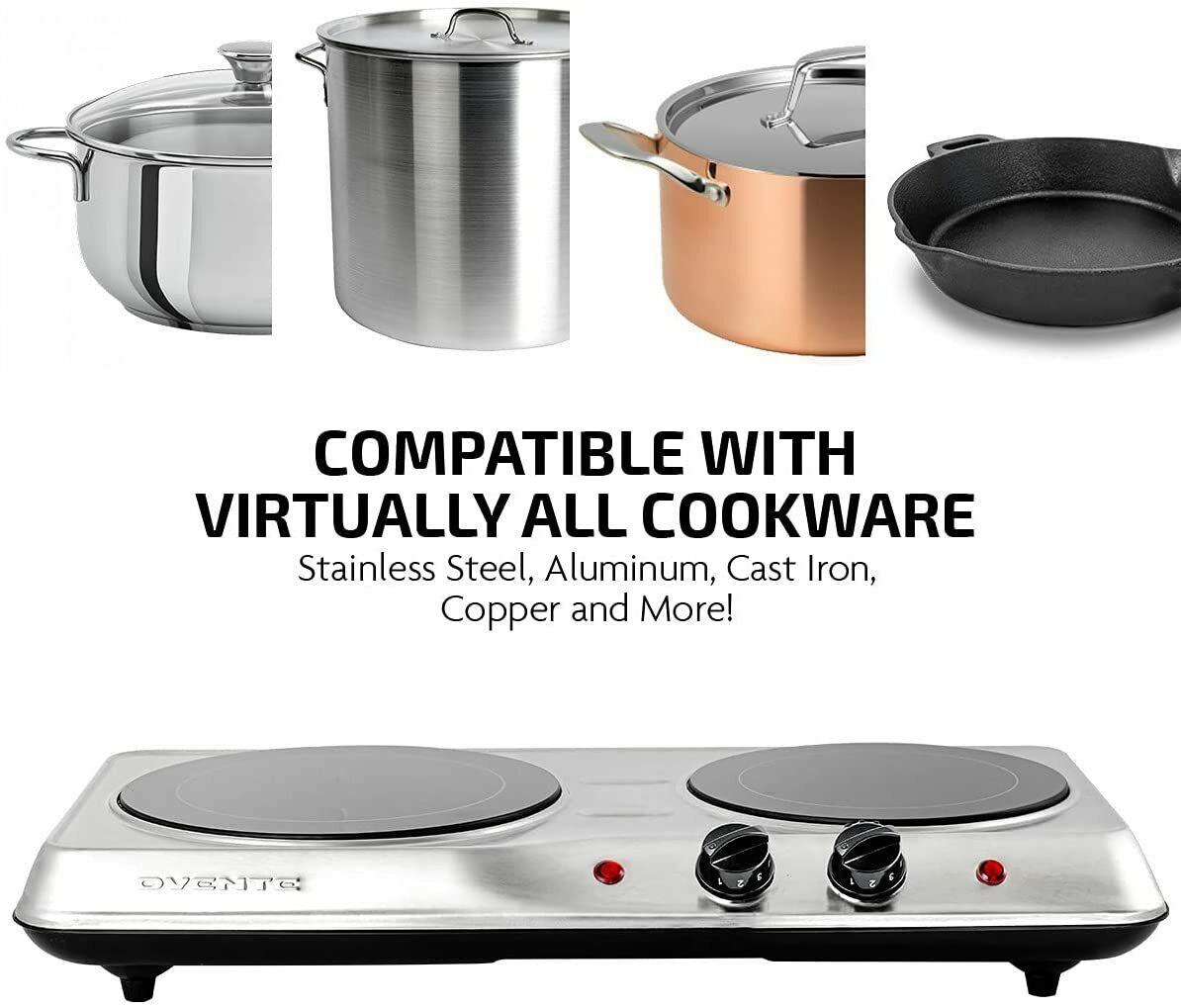 Electric Cooktop Burner Infrared Ceramic Glass Hot Plate 2 Two Cooking Stove ... - Fresh Stock Dated October 2025